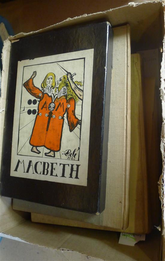 MACBETH (illus Dali), Doubleday, WILDE,  Ballad of Reading Gaol , (Masereel woodcuts) BROWNING Pippa Passes , Gibbins Iorana proof etc